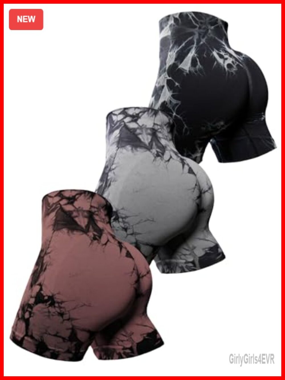 OVESPORT Workout Shorts for Women High Waisted Seamless Booty Lifting Gym Yoga
